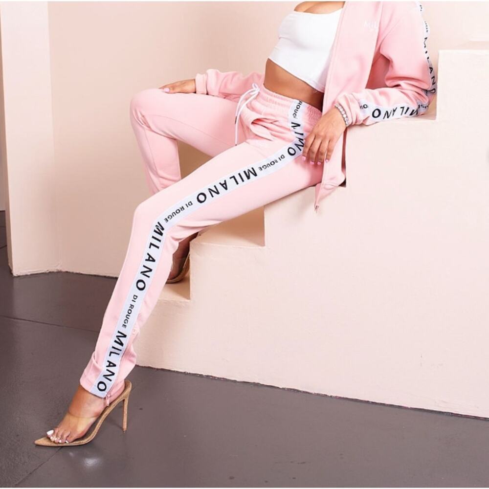 Milano Di Rouge Naim Tyler Barbiecore Track Pants Joggers Sweatpants Pink XS